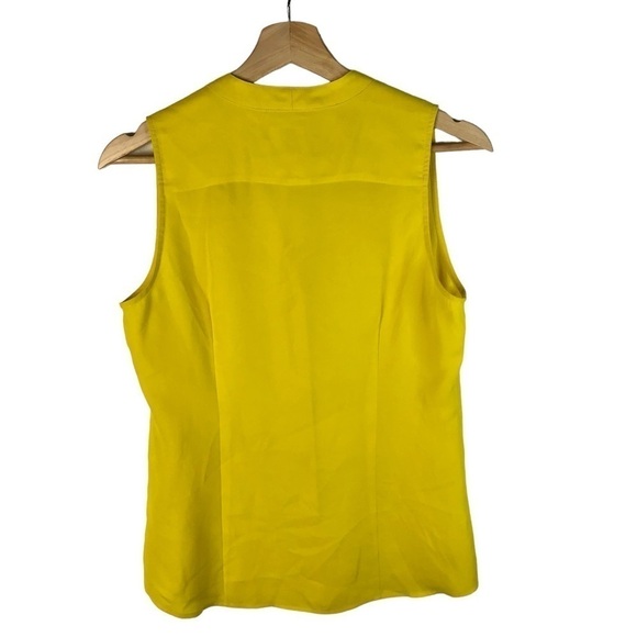 Banana Republic Bright Yellow V-Neck Button Front Tank Top 4 - Picture 2 of 3